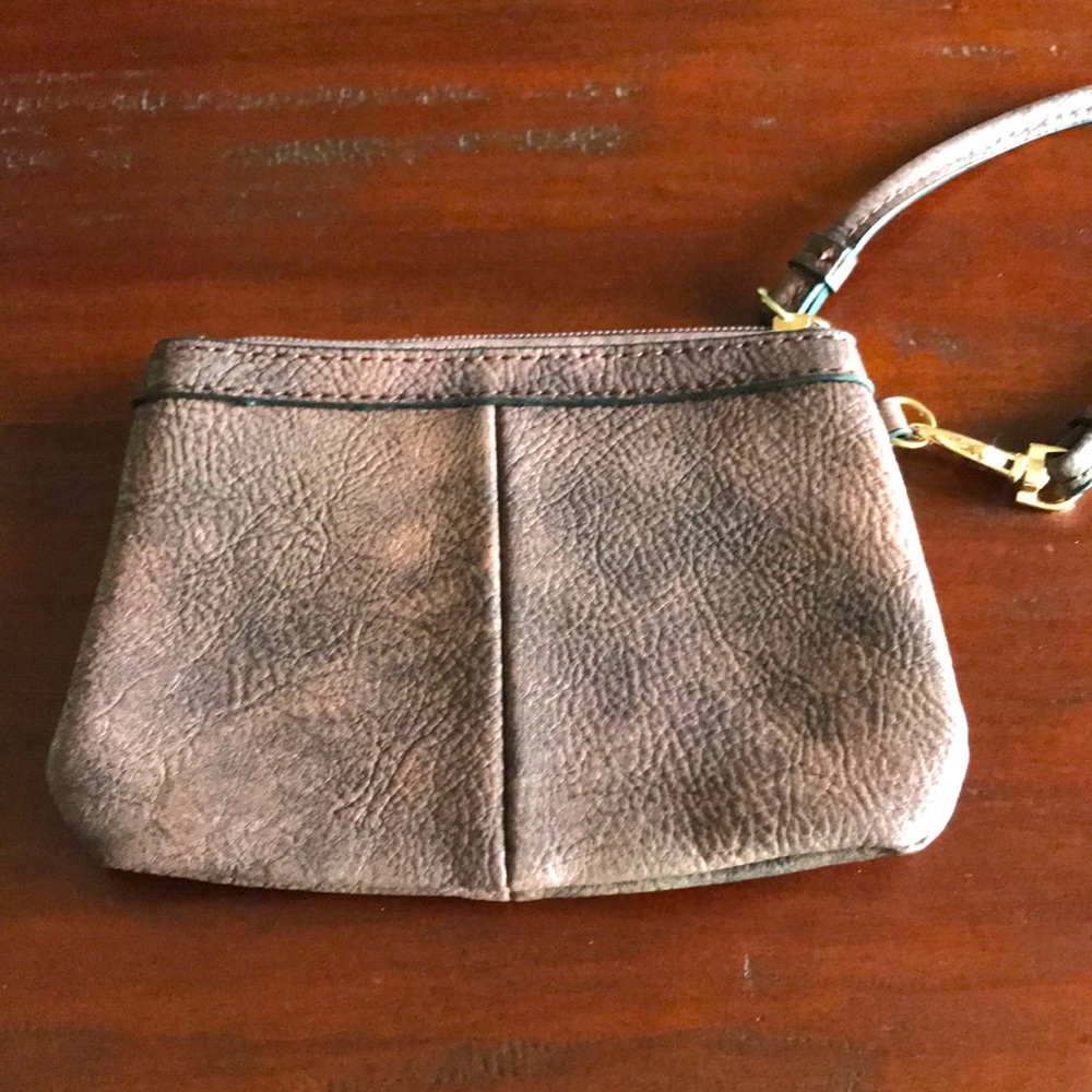Wilson Leather Purple Wristlet